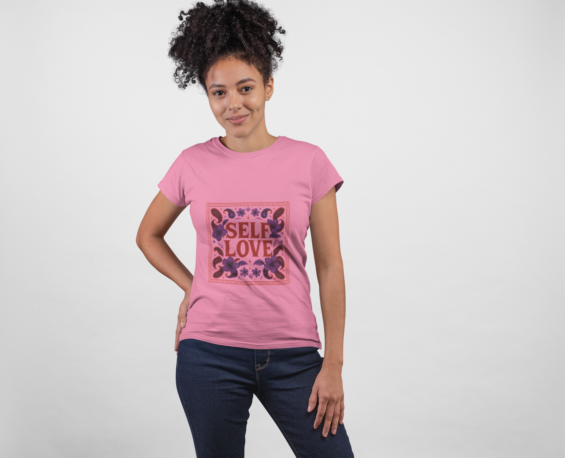SELF LOVE Bandana Floral Tee